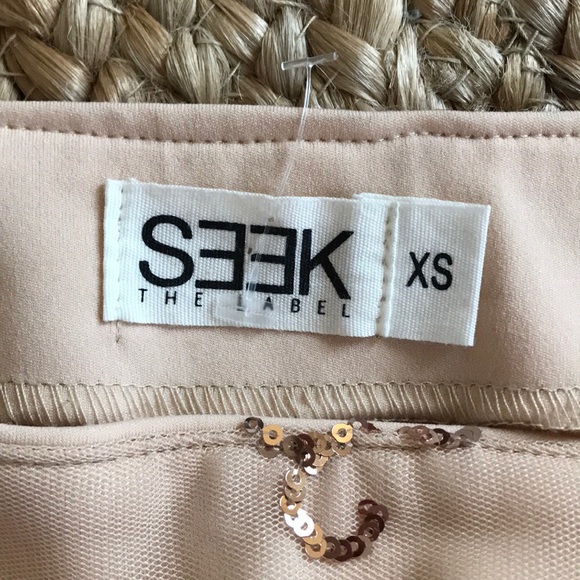 LF SEEK the label rose gold mini skirt - Picture 3 of 5
